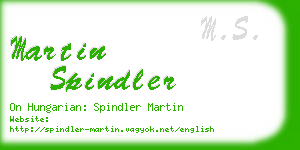 martin spindler business card